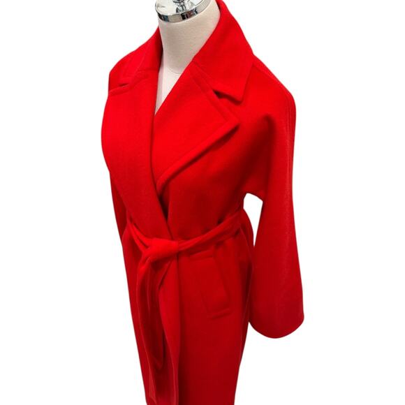 Boden Lindfield Wrap Coat In Cherry Red - Picture 7 of 10